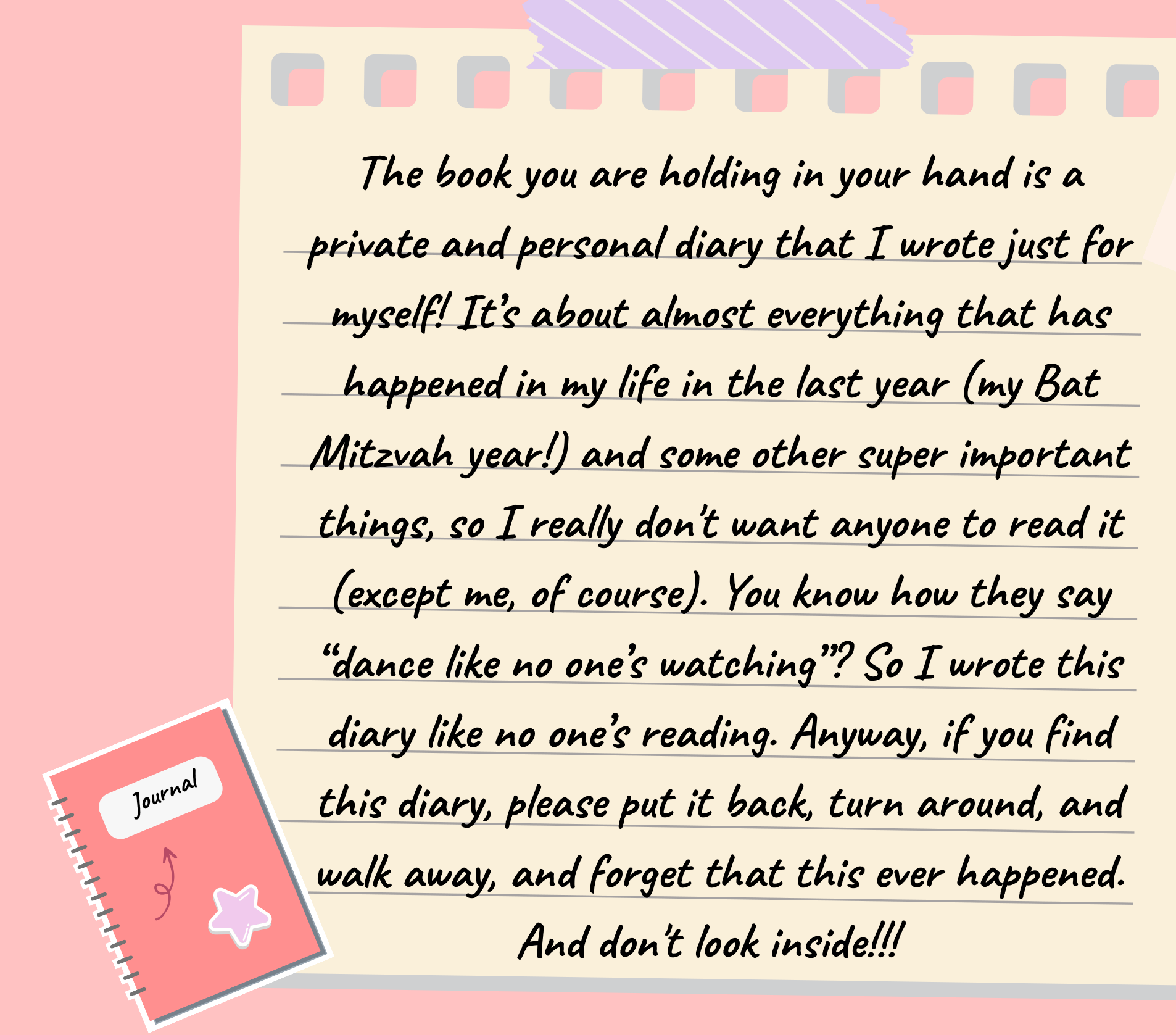 A private and personal diary
