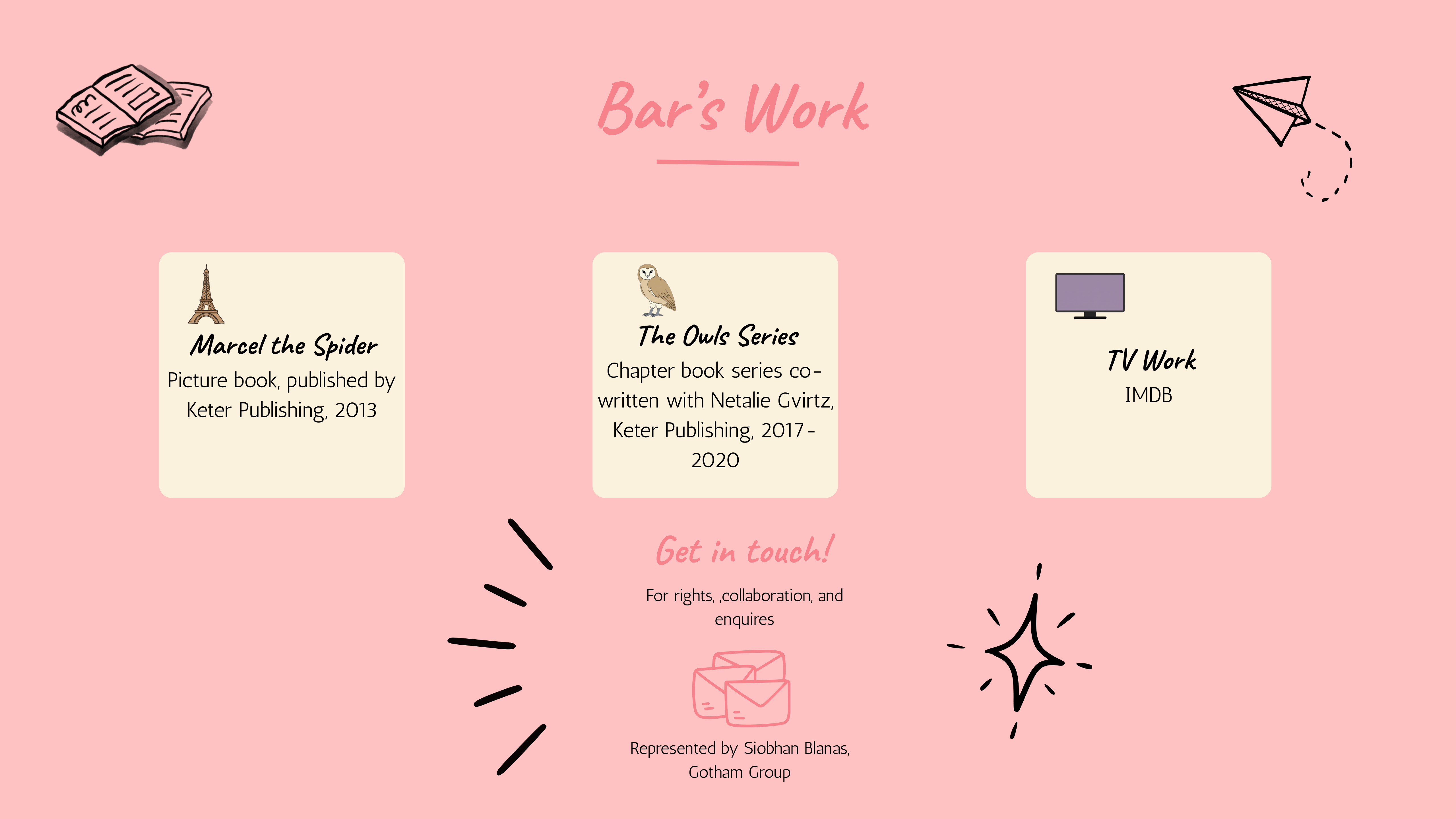 Bar's Work and Contact